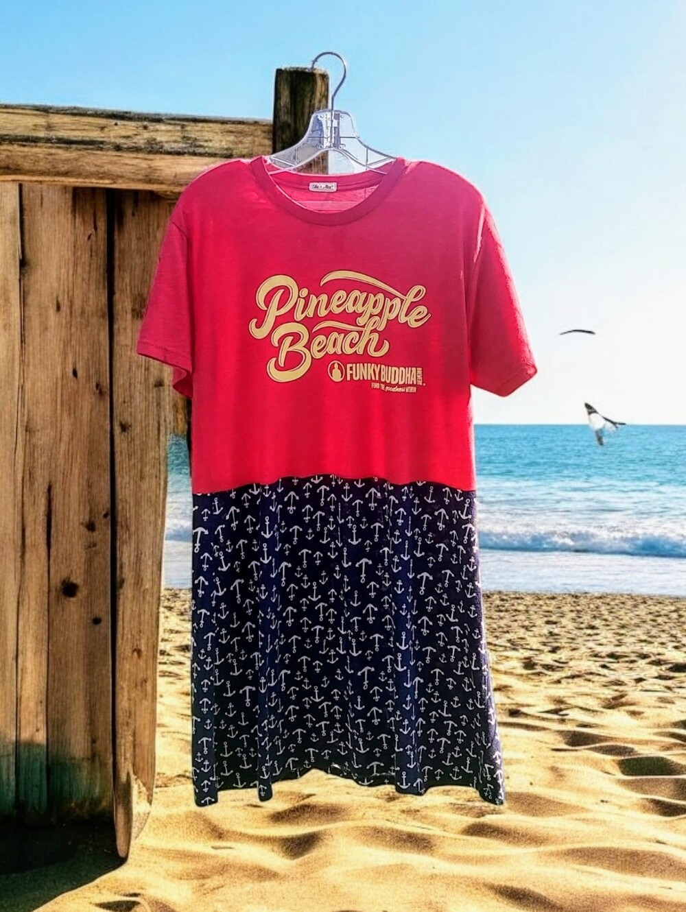 Upcycled Pineapple Beach Funky Buddha Tunic Dress M L
